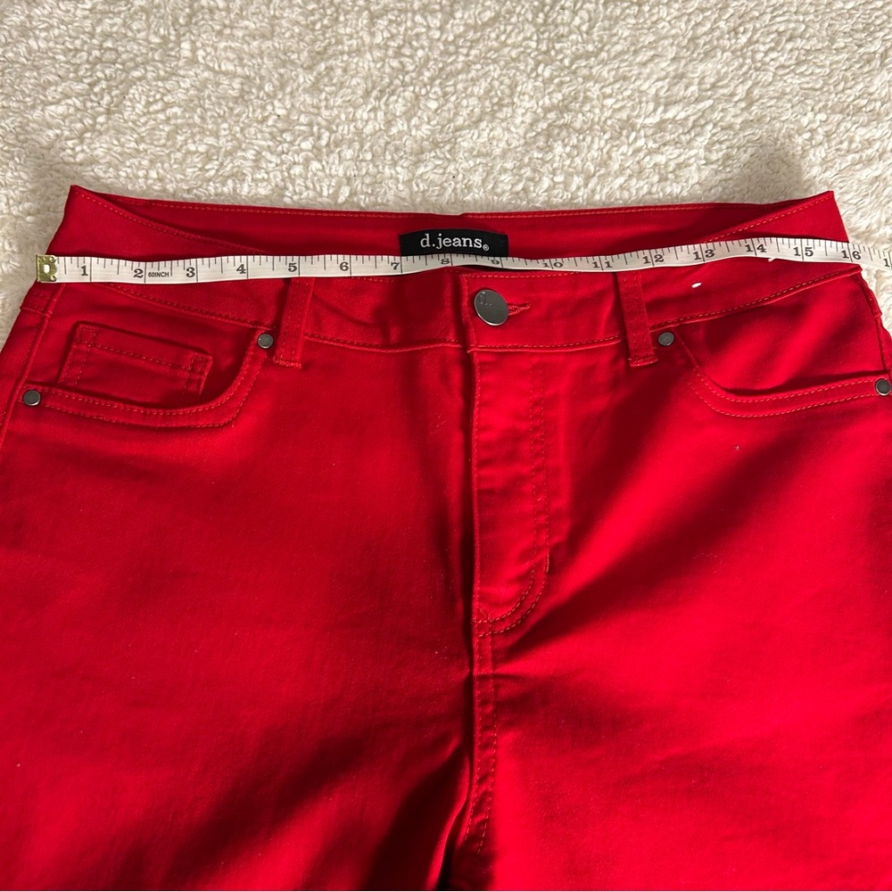 d. jeans Women's Vibrant Red Pants NWOT Size 10 - Picture 4 of 15